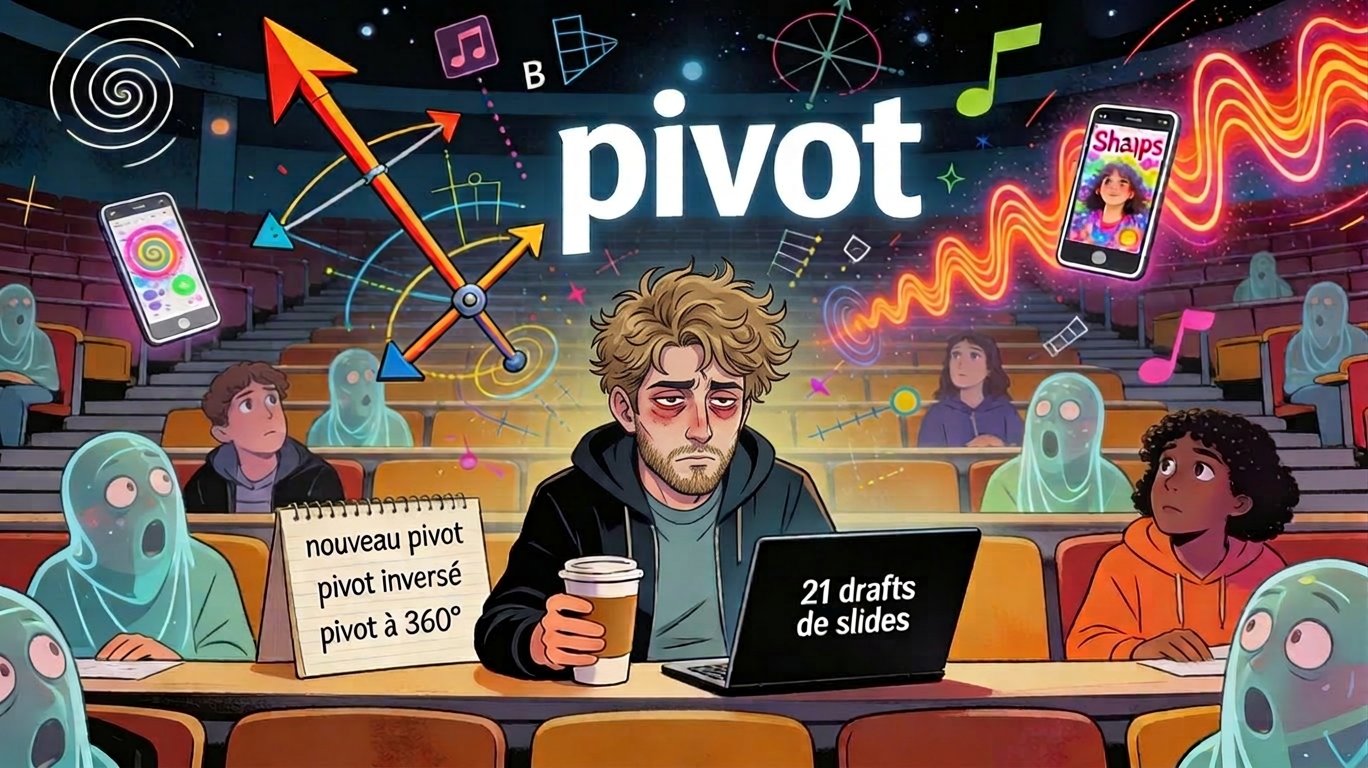Les analystes confirment : le mot “pivot” change d’axe tous les 6 mois… sauf pour Emilien B, c’est toutes les semaines