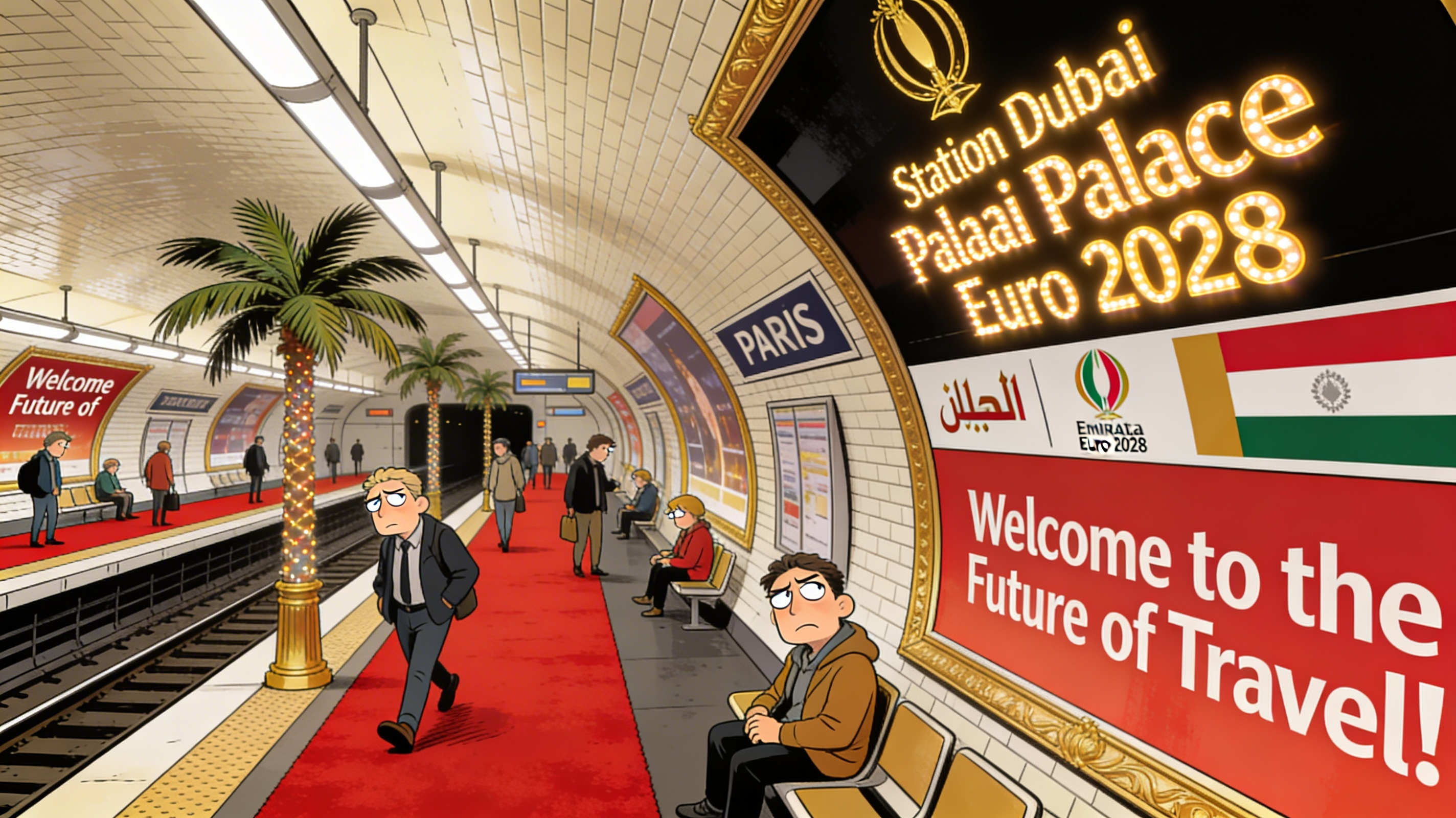 Un consortium émirati obtient l’exclusivité des noms de stations du métro parisien pendant l’Euro 2028