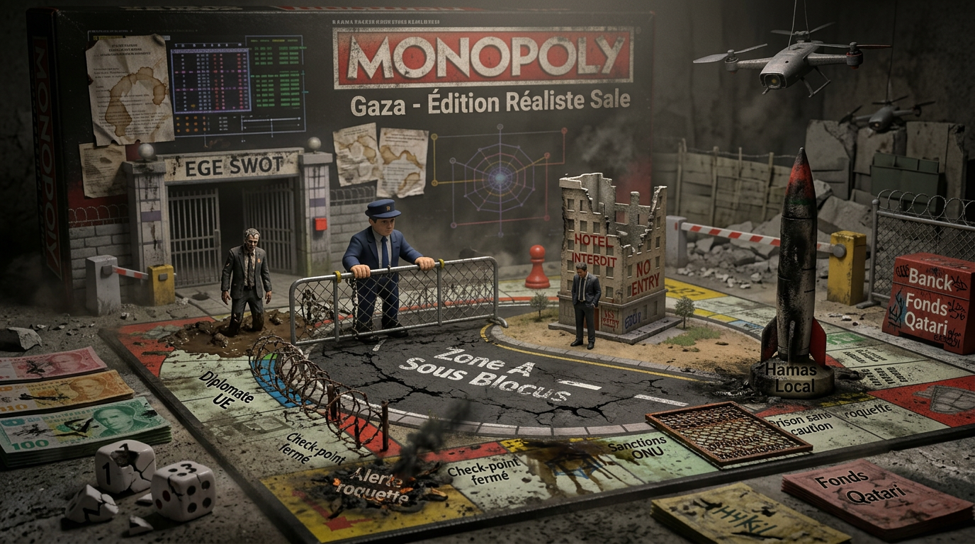 Monopoly Gaza : une seule rue, zéro hôtel, et des pions qui ne sortent jamais de prison
